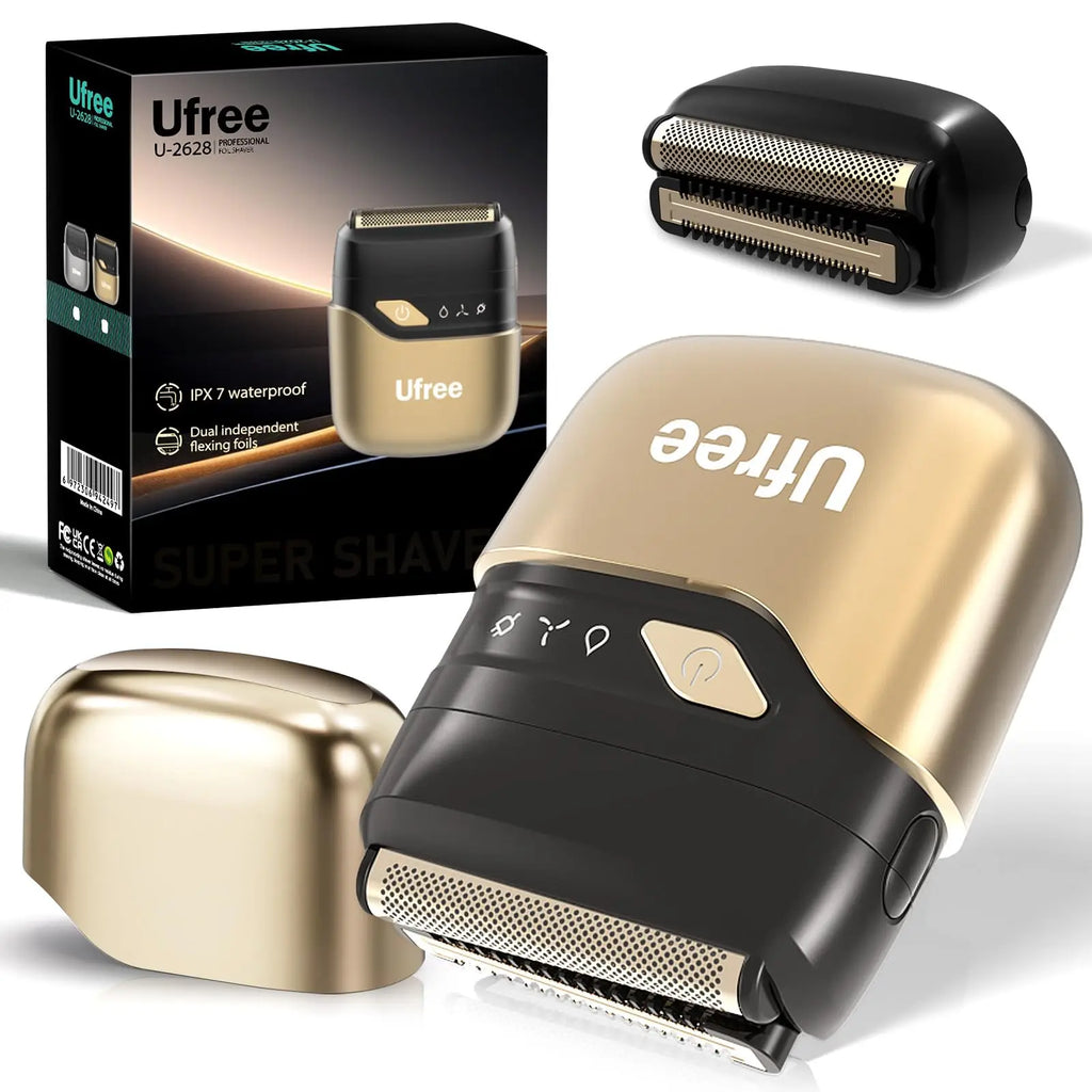 Ufree Electric Razor for Men, Foil Shaver with 2 Foil Heads,  Home appliance Electric Shaver, Wet Dry Cordless Razor, Chargeable