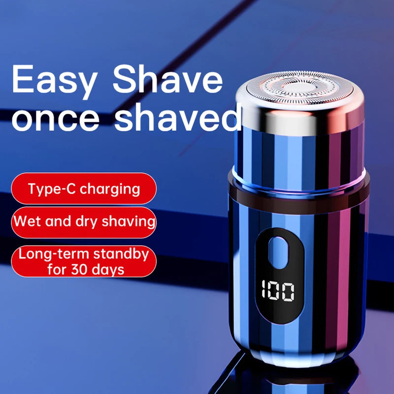Electric Shaver For Men Capsule Design Travel Home Use Electric Beard Knife USB Rechargeable Pocket Mini Portable Electric Razor